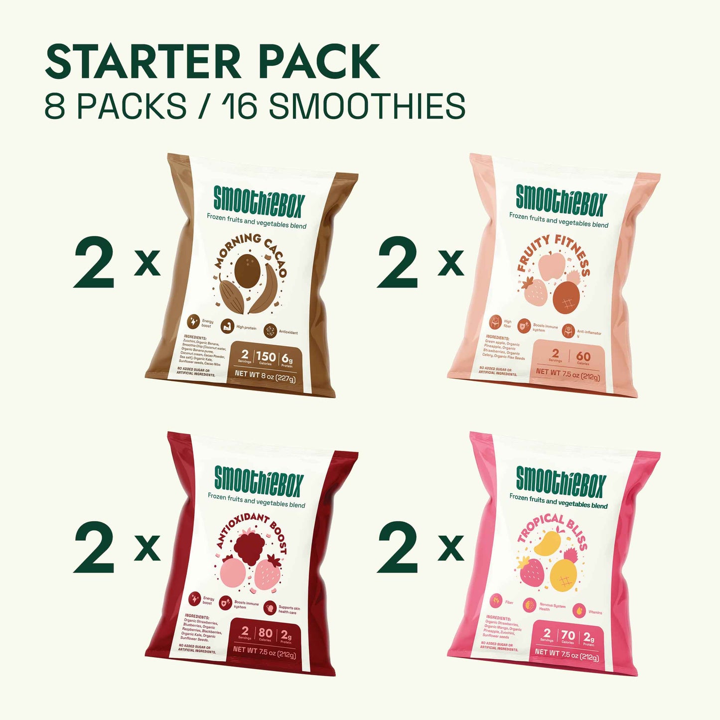 Starter Pack (8 packs / 16 smoothies)