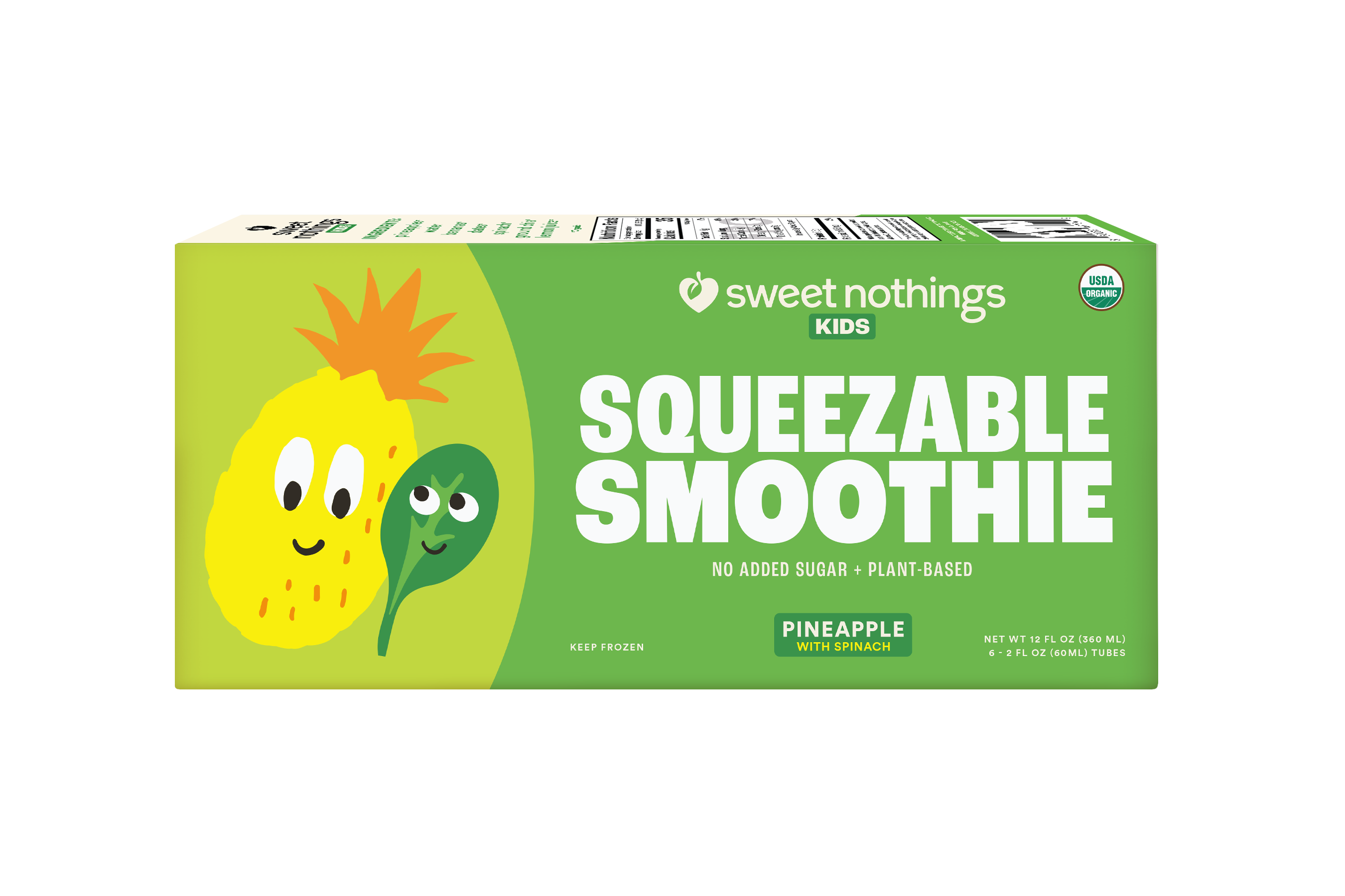 Sweet Nothings Pineapple Spinach Squeezable Smoothies – SmoothieBox