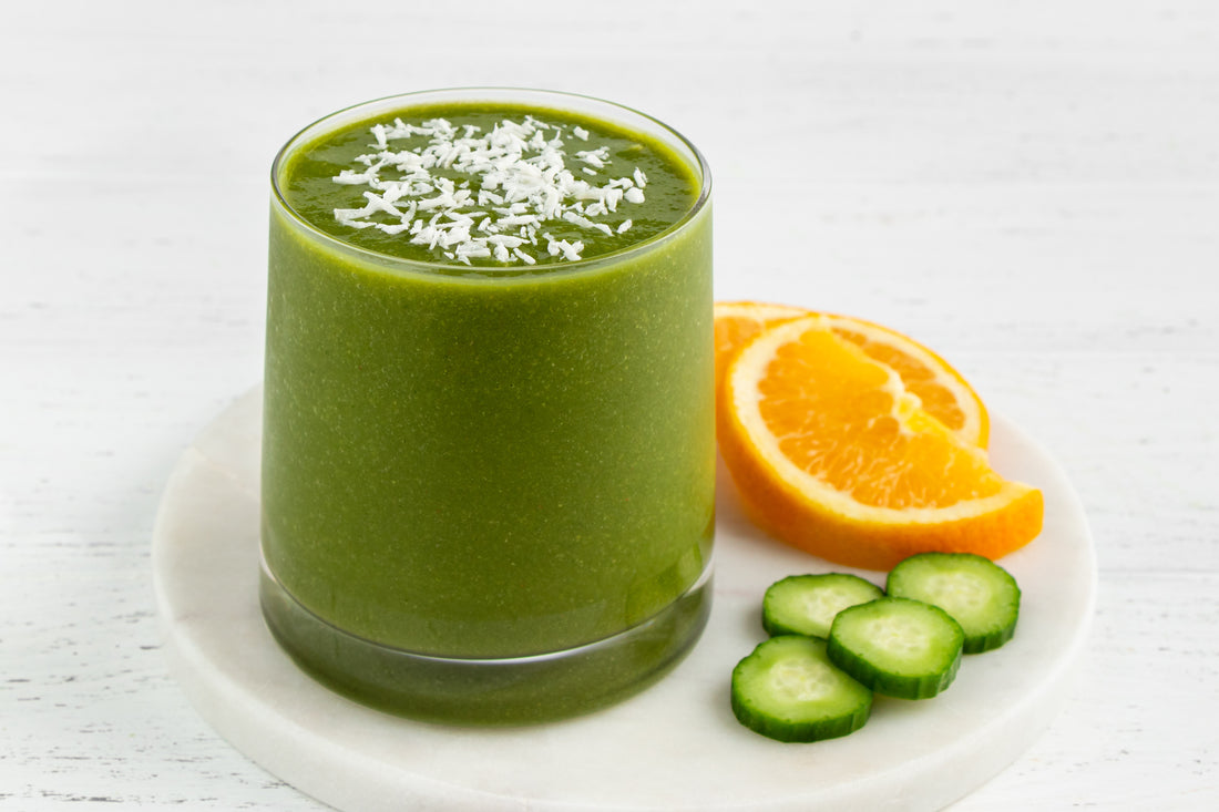 Green Cucumber Orange Super Smoothie Recipe