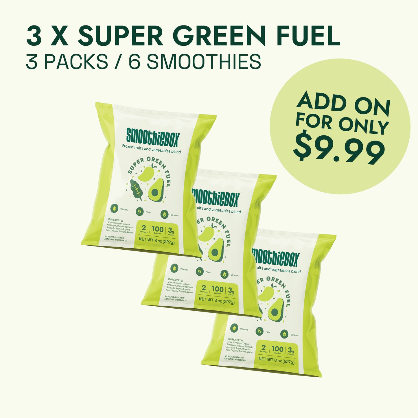 3 Super Green Fuel Smoothies