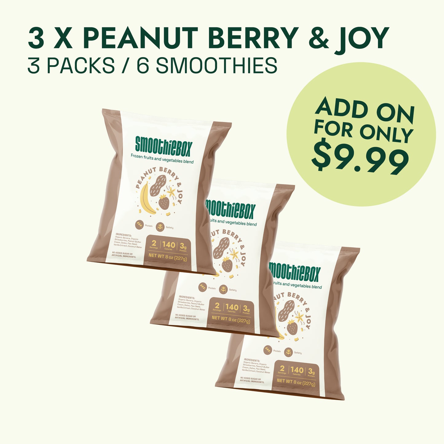 3 Peanut Berry & Joy Smoothies