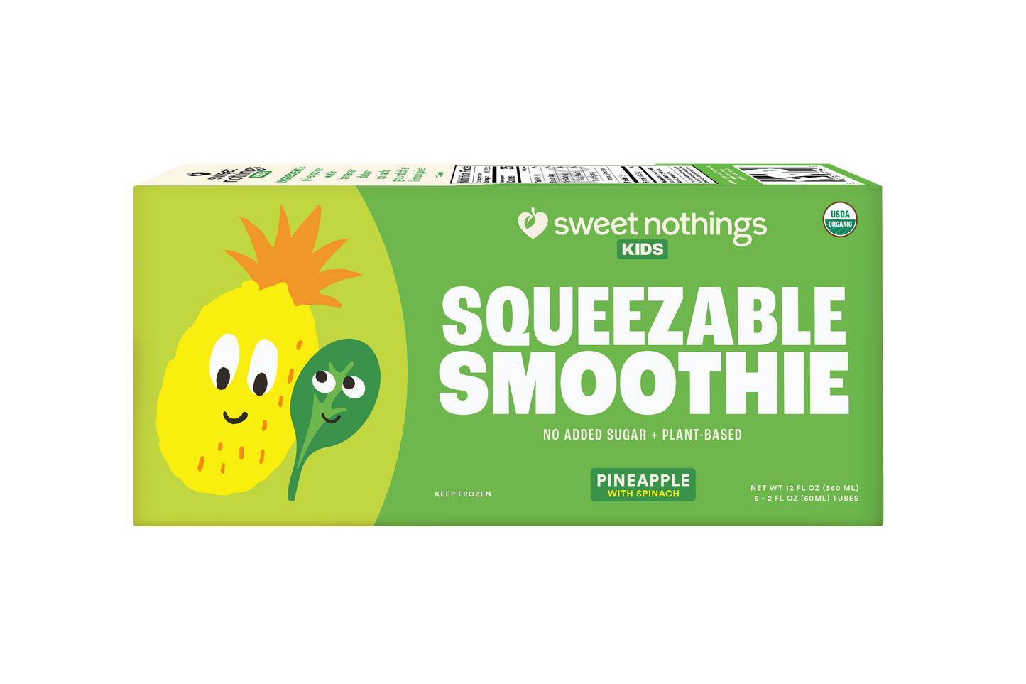 Sweet Nothings Pineapple Spinach Squeezable Smoothies