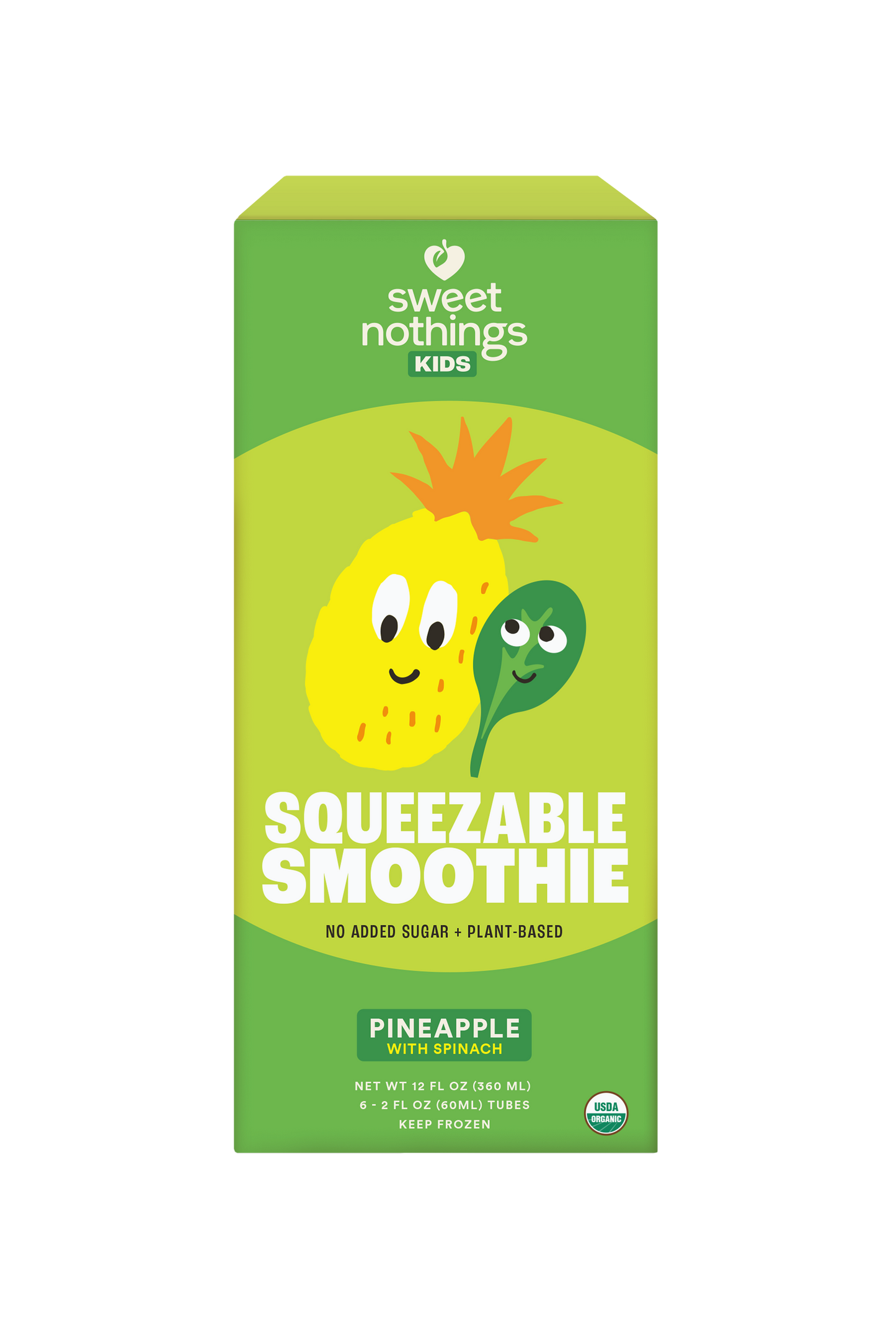 Sweet Nothings Pineapple Spinach Squeezable Smoothies
